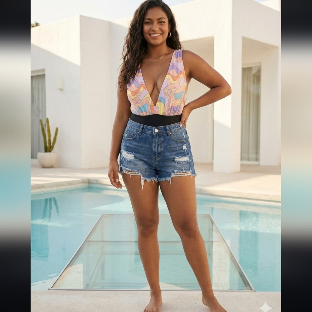 NWT Almost Famous Retro style bodysuit